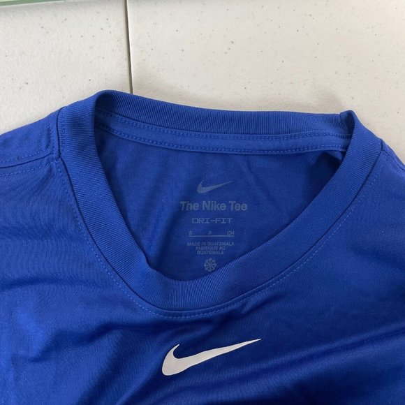 Nike Chicago Cubs Logo Performance Dri Fit T Shirt MLB Baseball Blue Size S - Picture 4 of 4